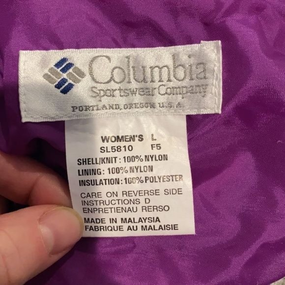 Vintage Columbia Sportswear Women's Reversible Winter Jacket: Size Large - Picture 10 of 11